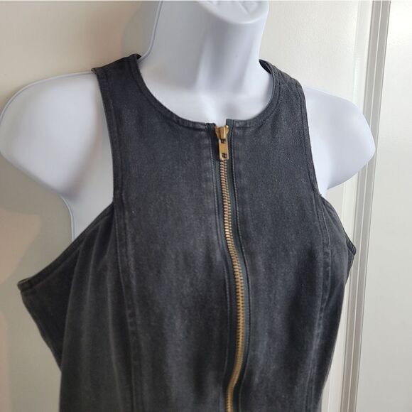 VINTAGE LINDA SEGAL Black Denim Dress - Picture 2 of 10